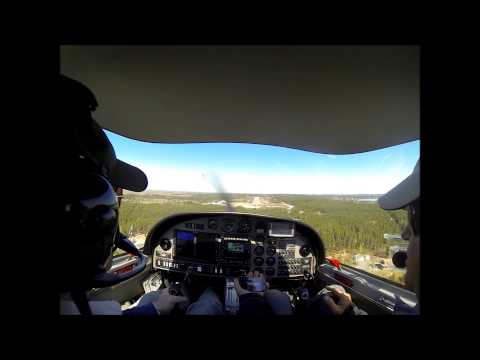 Diamond DA-20 G500 landing cockpit cam