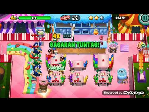 Diner dash level 169 bintang 3 - Candy Carnival