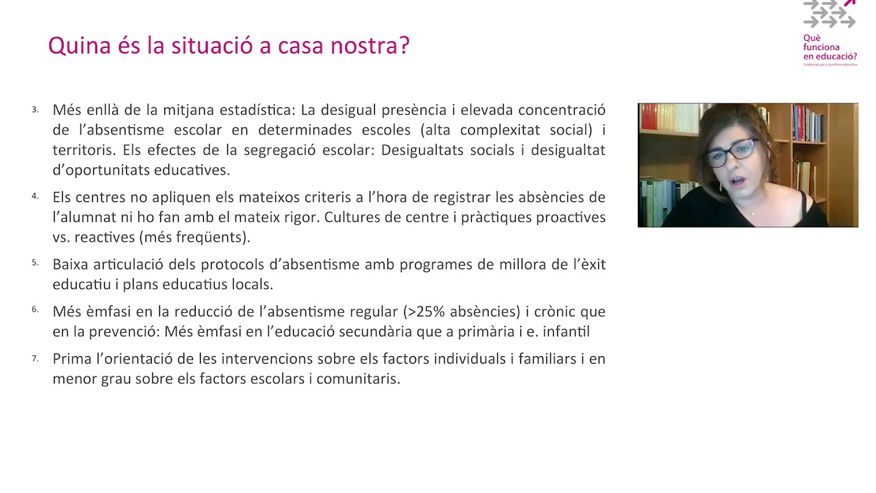 La lluita contra l’absentisme escolar: quina és la situació a Catalunya? - Maribel Garcia