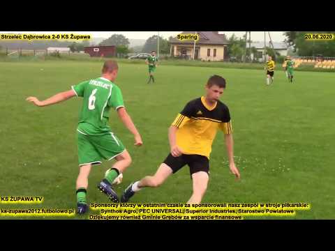 Skrót meczu: Strzelec Dąbrowica - KS Żupawa (sparing) 20.06.2020