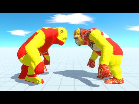 NGOKHONG GORO MOD vs GORO IRON MAN  DEATH RUN - Animal Revolt Battle Simulator ARBS MOD