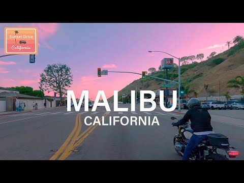 Relaxing Drive on PACIFIC COAST HIGHWAY in Malibu at Sunset time | ASMR | calming |
