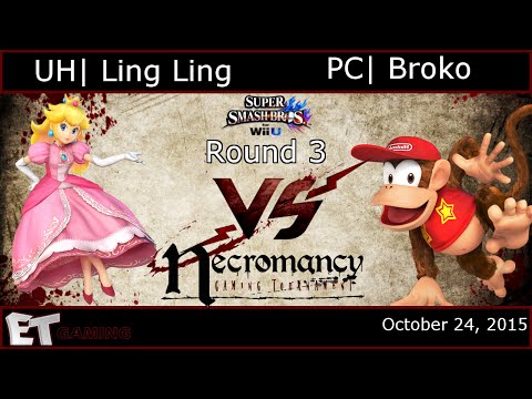 [NECRO] SSB4 - Round 3 - PC| Broko (Diddy) VS UH| Ling ling (Peach)