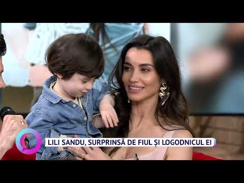 Lili Sandu, surprinsă de fiul și logodnicul ei