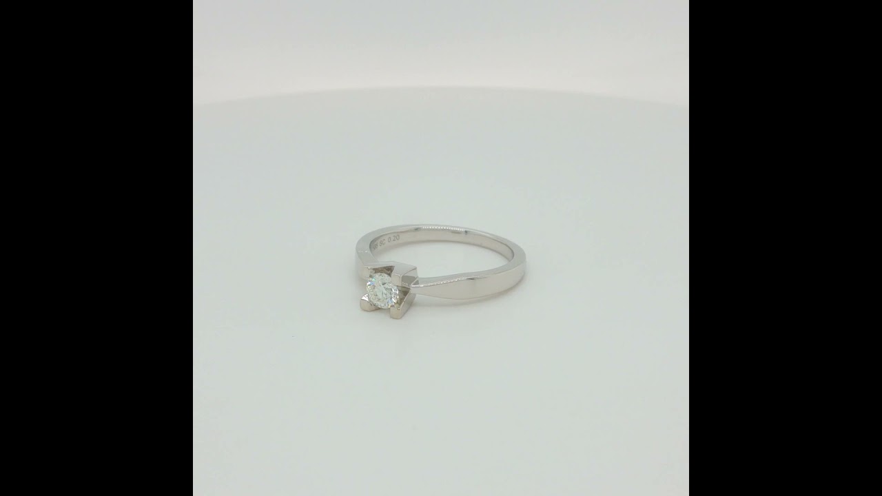 *Kleopatra ring 0,20 H-W/SI 14 kt