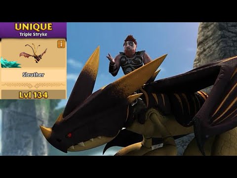 Sleuther (Dagur's Dragon) Max Level 134 Titan Mode - Unique Triple Stryke - Dragons:Rise of Berk
