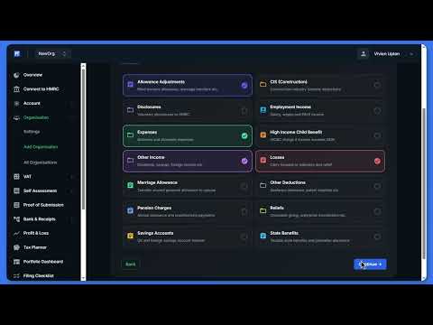 Adding and Switching Organisations