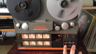 Video thumbnail for Fostex A-8 LR 8 Track reel-to-reel 1/4" tape multitrack recorder w/case +4 tapes Working! by JrOrlow
