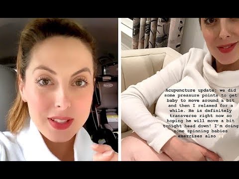 Eva Amurri tries to flip her breech baby using acupuncture: 'My little stubborn Pisces'