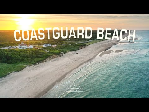 Aerial footage of Coastguard Beach and surrounding scenes