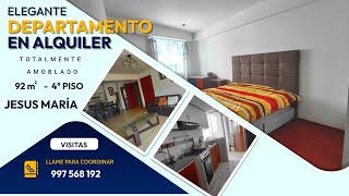 Alquiler de departamento amoblado - Jesus María