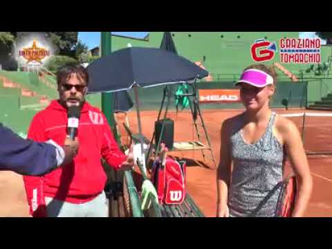 Reportage TV Italie sur Carole Monnet et Son Coach Hervé Romain au Masters Tennis Europe