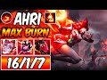 MAX BURN AHRI - BLACKFIRE TORCH 5x BURN | Full AP Build & Runes | League of Legends