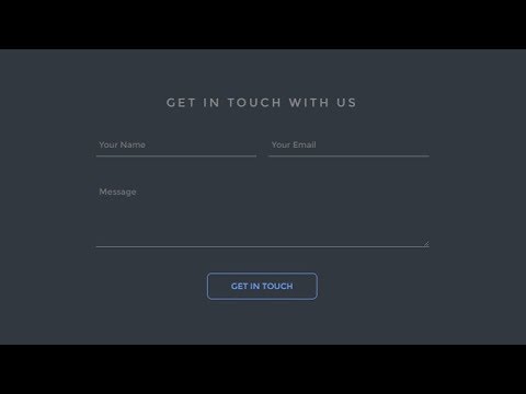 Responsive Contact Section Using HTML & CSS