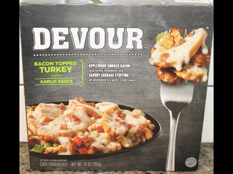 Devour: Bacon Topped Turkey with Garlic Sauce Review