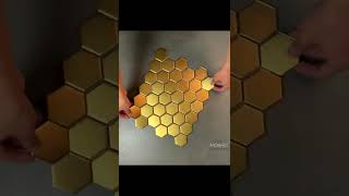 The Mosaic Factory Barcelona mozaïektegel hexagon 5,1x5,9cm - Gold Matt Metalic