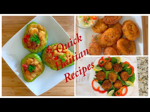 3 easy Haitian Recipes / Boulèt, Marinade Lambi, Mirliton Farci