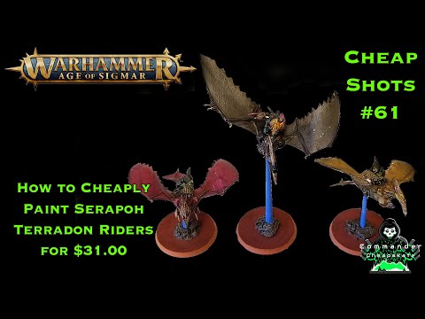 How to Cheaply Paint Warhammer Age of Sigmar Seraphon Terradon Riders for only $31 00