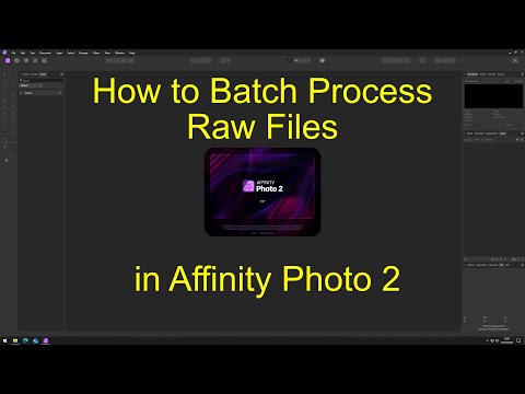 How to Batch Process Raw Files in Affinity Photo 2