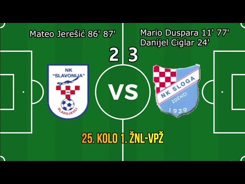 NK"Slavonija"Sladojevci 2 : 3 NK"Sloga"Zdenci 25. kolo 1. ŽNL-VPŽ SAŽECI