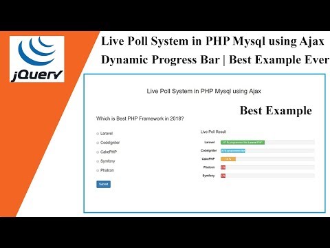 Live Poll System in PHP Mysql using Ajax | Dynamic Progress Bar | Best Example Ever 