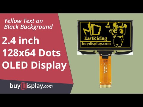 SPI,I2C Yellow 128x64 2.4 inch Graphic OLED Touch Screen Display,SSD1309 Controller