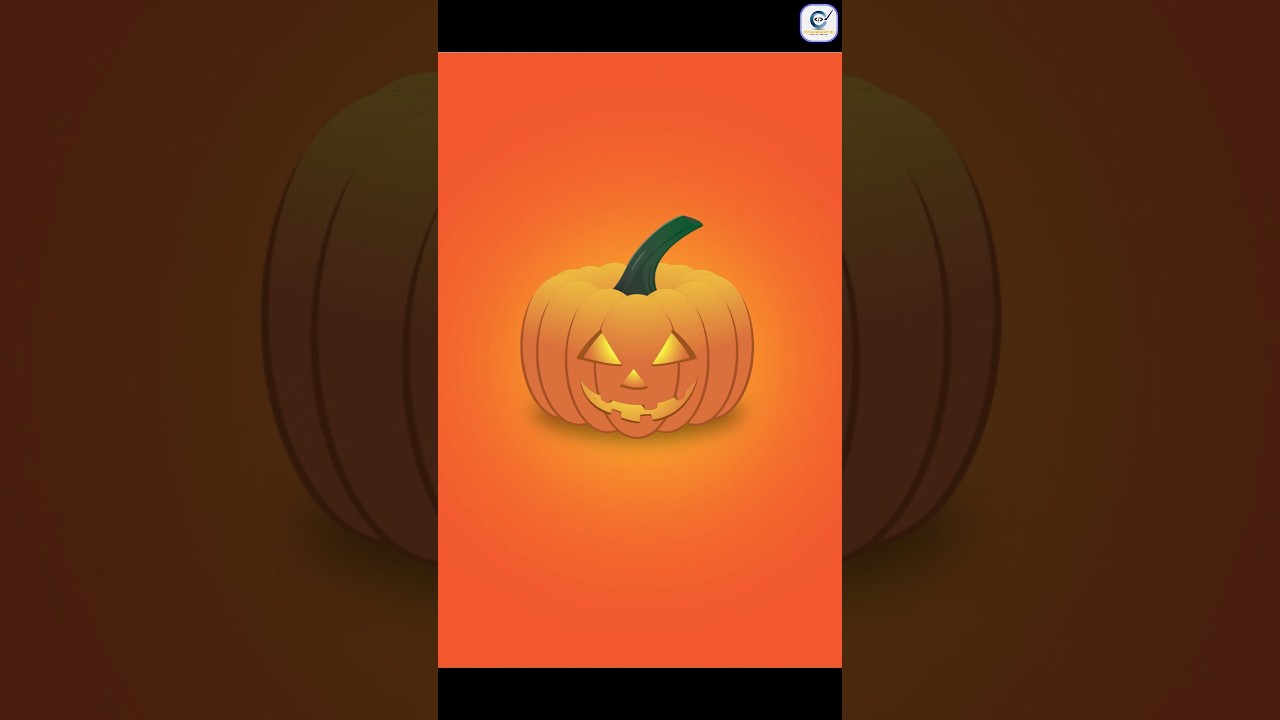 Halloween Pumpkin Illustration 🎃 | Adobe illustrator #shorts #halloween #vectorart