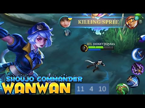 MOBILE LEGENDS | WANWAN SHOUJO COMMANDER GAMEPLAY | Wanwan best build 2022