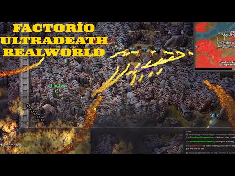 Factrio UltraDeath RealWorld - 600% Biter Settings on a Real World map