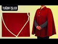 Very Easy Round Poncho Cutting And Sewing Many Sewing Tips Tuğba İşler