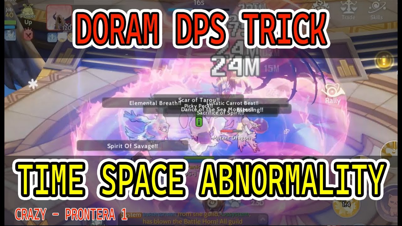 DORAM DPS TIPS AND TRICKS TIME SPACE ABNORMALITY!! CRAZY PRONTERA 1 - RAGNAROK ORIGIN GLOBAL