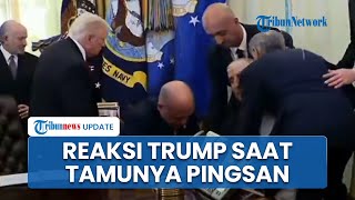 Acara di Gedung Putih Terhenti, Tamu yang Berdiri di Samping Presiden Trump Tiba-tiba Pingsan