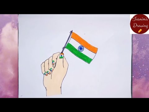How to draw Indian national flag step by step 🇮🇳 || Painting by Oil pastel colour || Indian flag