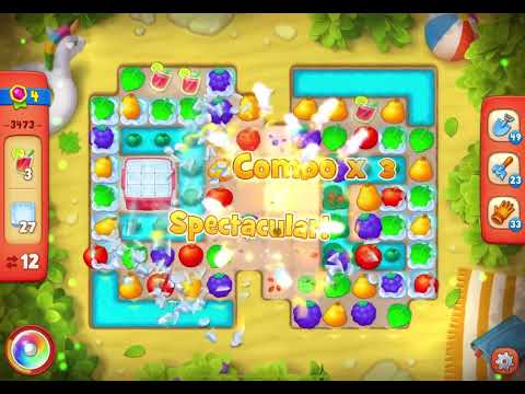 GardenScapes Level 3473 no boosters (18 moves)