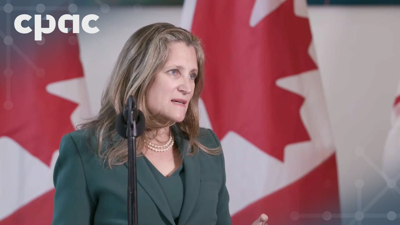 Deputy PM Chrystia Freeland scrums as caucus retreat continues – September 10, 2024