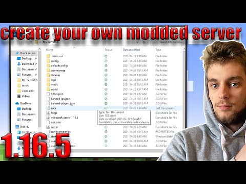 How to Make your own Modded Minecraft Server 1.16.5 Super Easy & Quick 2021