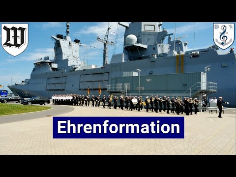 Einmarsch Ehrenformation Indienststellung Fregatte "Rheinland-Pfalz" Marinemusikkorps Wachbataillon