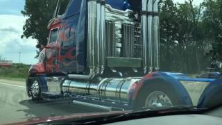 Optimus Prime on I-96 near Novi
