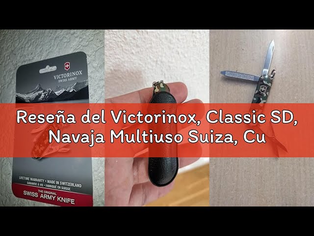 Vídeo relacionado con Victorinox, Classic SD, Navaja Multiuso Suiza, Cuchillo bolsillo, Regalo, 7 Funciones, Hoja pequeña, Lima de uñas, Rojo
