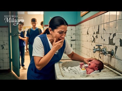 ABANDONÓ A SU BEBÉ EN EL BAÑO 💔🙁  de la escuela, pero esta mujer lo salvo.