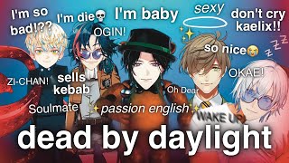 (all rounds highlight) Nijisanji EN JP funny moments zeal kaelix mana kaisei oliver Dead By Daylight