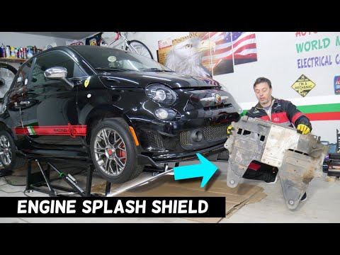 FIAT 500 ENGINE UNDER COVER SPLASH SHIELD REMOVAL REPLACEMENT