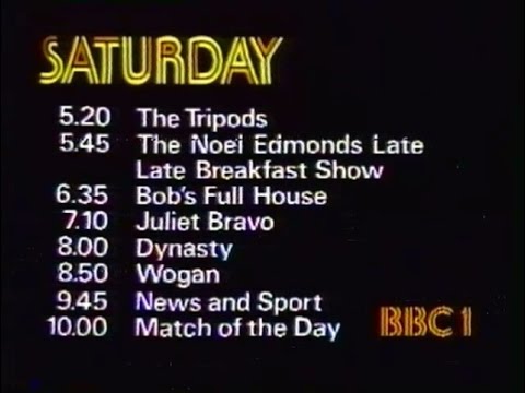 BBC1 Continuity & News Headlines - 1984