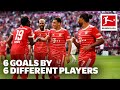 FC Bayern Goal Show | 6 Goals by 6 different players