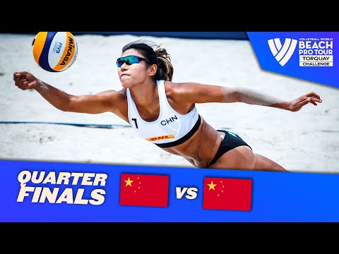 Zhu Lingdi / Wang vs. Xia / Lin - Quarter-Final Highlights Torquay 2022 #BeachProTour
