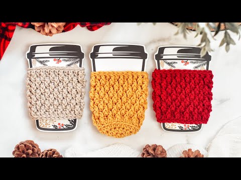 Country Cottage Cozy Crochet Tutorial - Crochet Cup Cozy Pattern - Quick and Easy Crochet Pattern