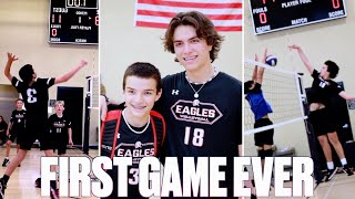 BINGHAM BROTHERS FIRST VOLLEYBALL GAME TOGETHER | BROTHERS PLAY FOR SCHOOL TEAM FOR THE FIRST TIME