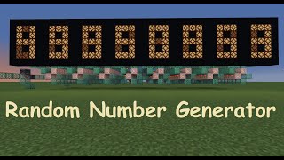 Redstone Random Number Generator and Seven Segment Display Java 1.21