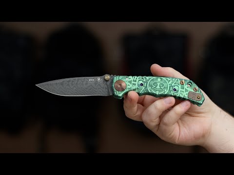 Spartan Harsey Folder Damascus Special Edition Green Mayan SB-SF5-097