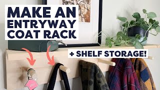 Create Storage With This DIY Coat Rack | DIY Wall Hooks & Storage